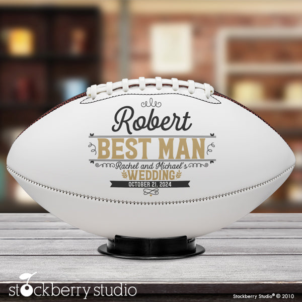 Best Man Football Gift Proposal for Wedding Party Personalized