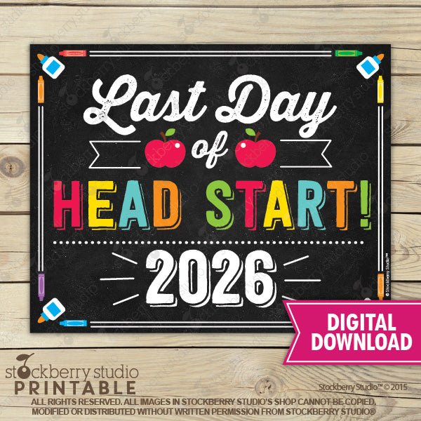 Last Day of School Sign (Primary Colors) - Any Grade