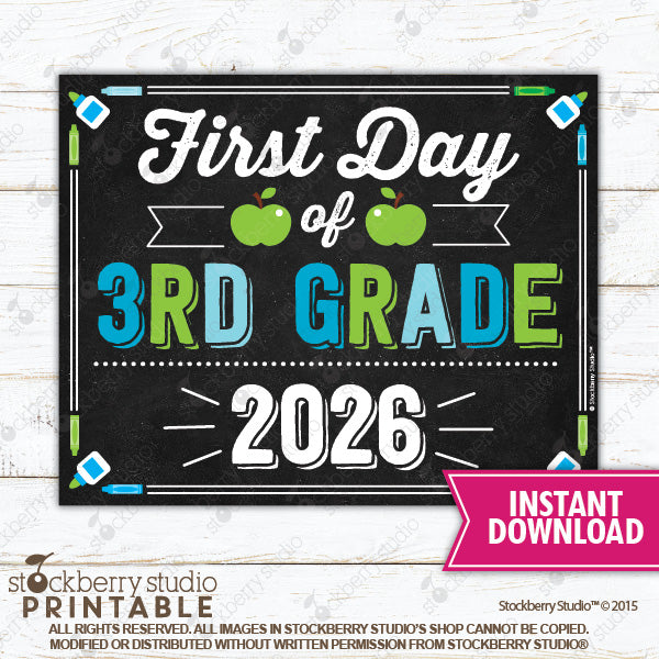 First Day of Preschool Sign (Boy) - Any Grade