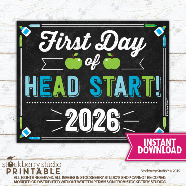 First Day of Preschool Sign (Boy) - Any Grade