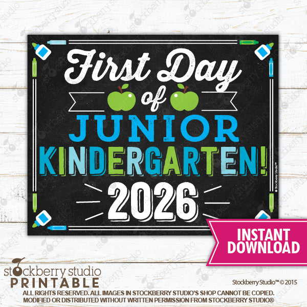 First Day of Preschool Sign (Boy) - Any Grade
