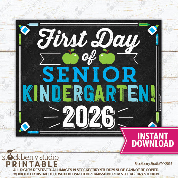 First Day of Preschool Sign (Boy) - Any Grade
