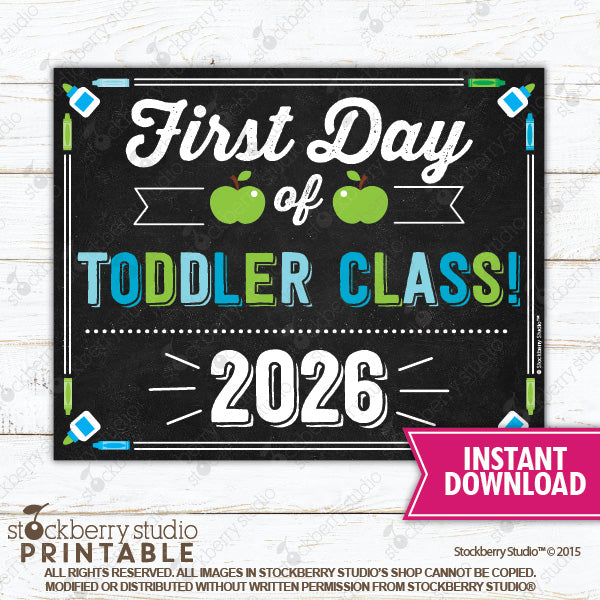 First Day of Preschool Sign (Boy) - Any Grade