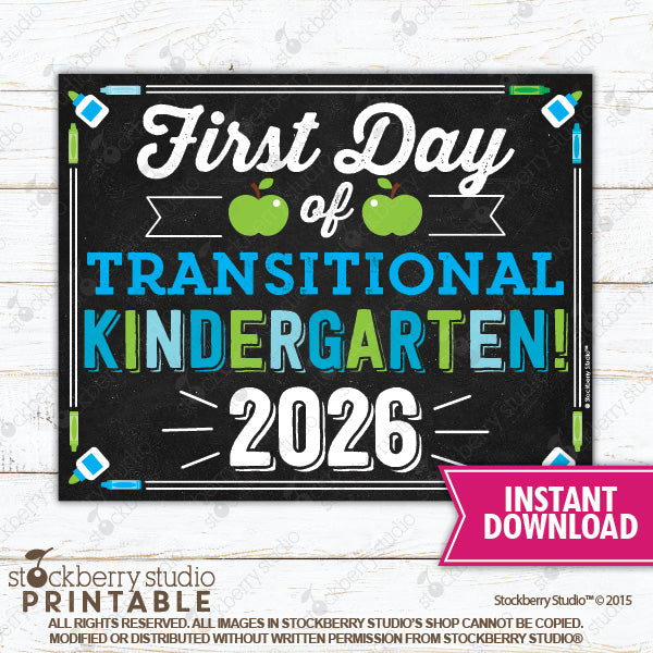 First Day of Preschool Sign (Boy) - Any Grade