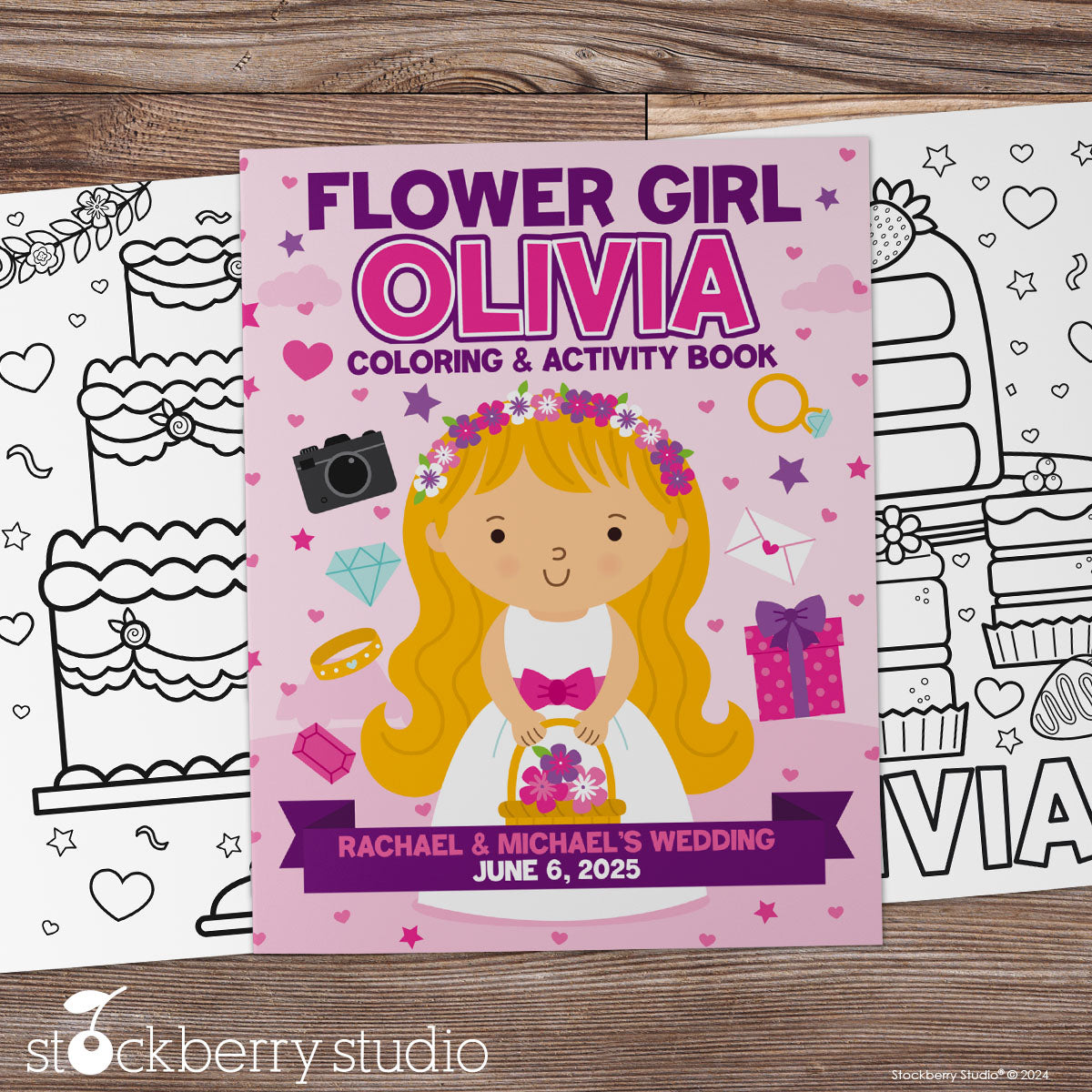 Personalized Flower Girl Coloring & Activity Book – "Will You Be My Flower Girl?" Keepsake with Custom Name