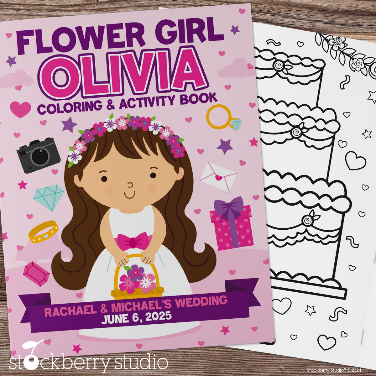 Personalized Flower Girl Coloring & Activity Book – "Will You Be My Flower Girl?" Keepsake with Custom Name