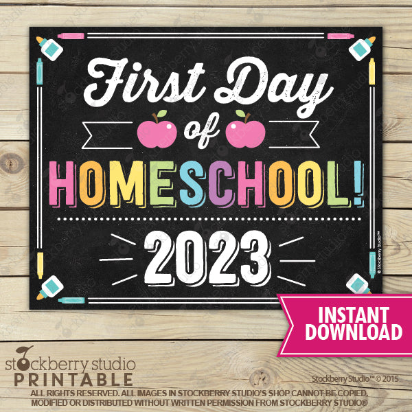 First Day of Preschool Sign (Pastel Colors) - Any Grade