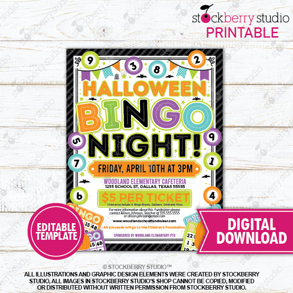 Bingo Night Flyer Fundraiser