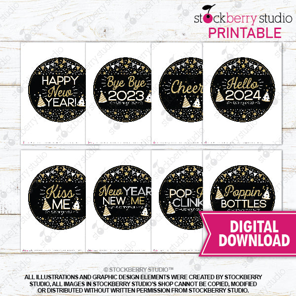 New Years Eve Photo Booth Props