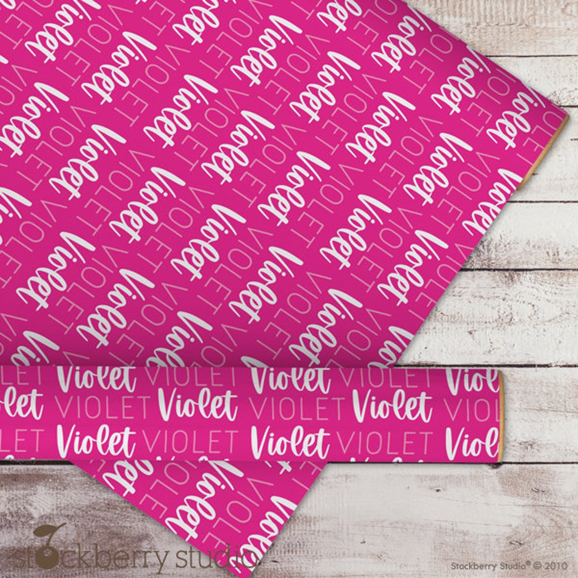 Name Wrapping Paper Personalized Kids Birthday Gift for Boys & Girls