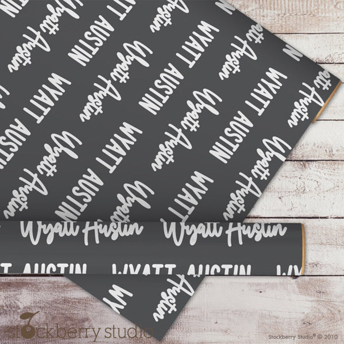 Name Wrapping Paper for Kids Personalized