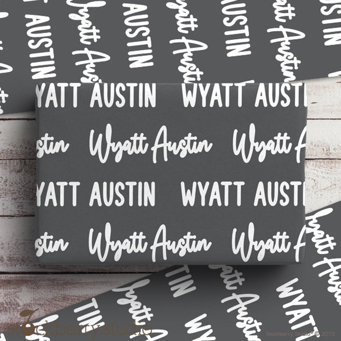 Name Wrapping Paper for Kids Personalized