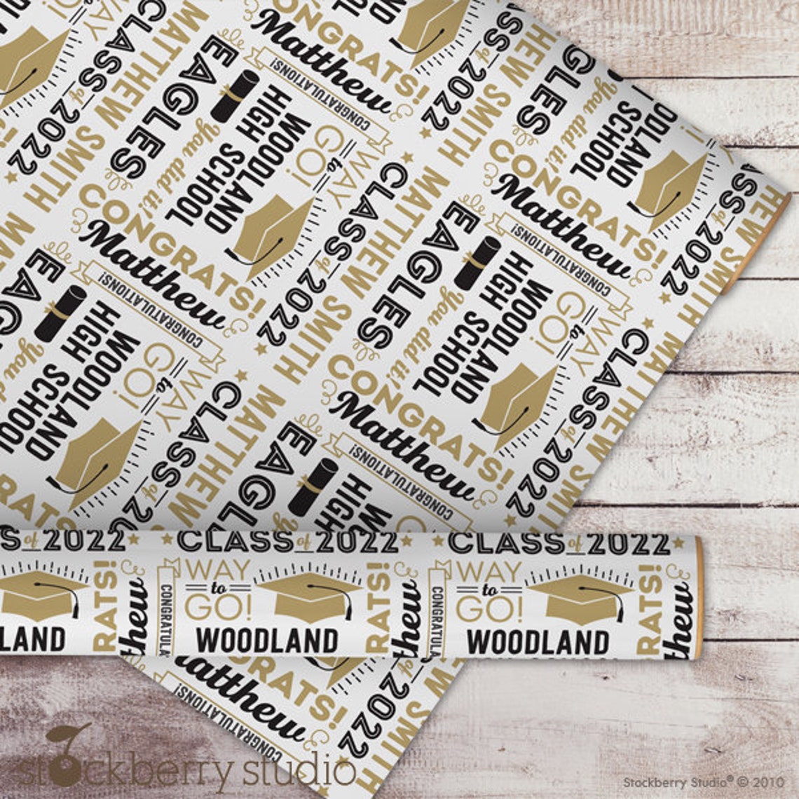 Graduation Gift Wrap Paper Personalized All About The Grad Wrapping Paper