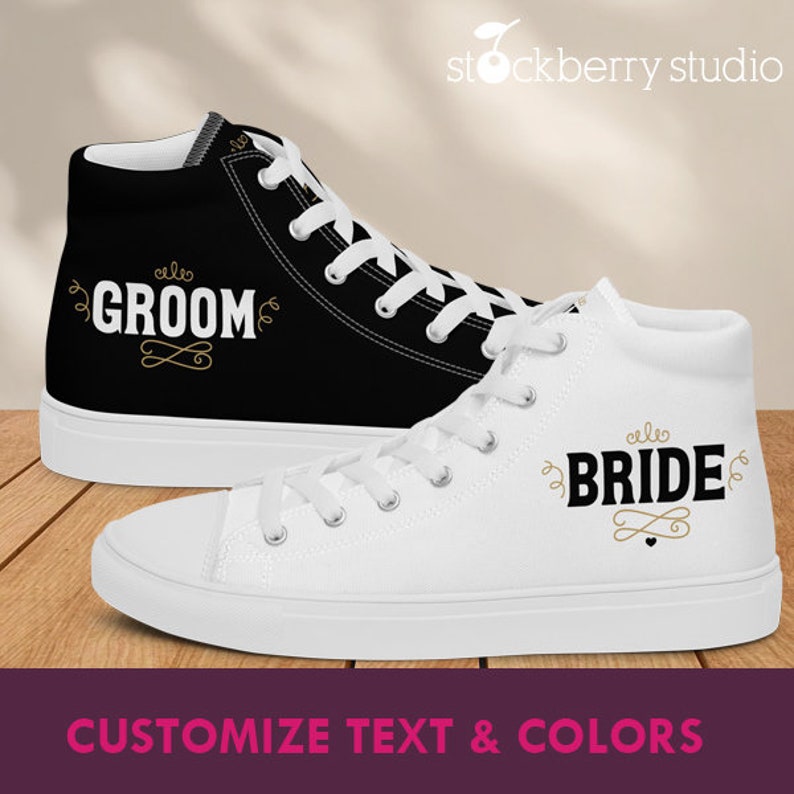 Bride High Top Sneakers Personalized