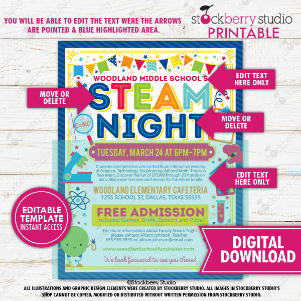 Family Steam Night Flyer