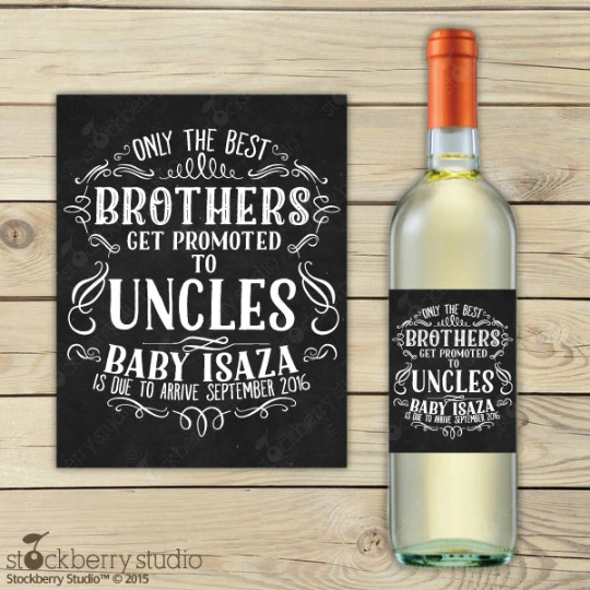 The Best Friends Get Promoted to Aunt Pregnancy Announcement Printable Wine Label Gift