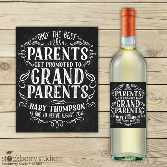 The Best Friends Get Promoted to Aunt Pregnancy Announcement Printable Wine Label Gift