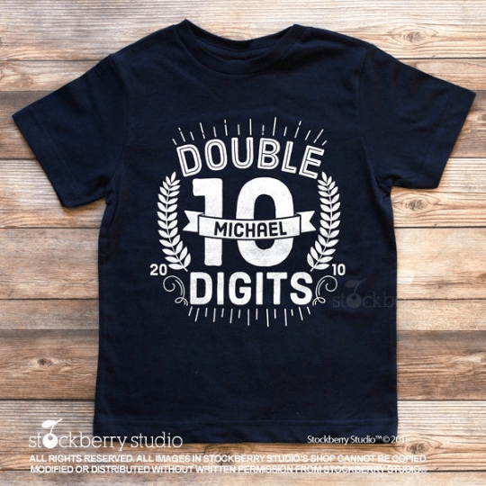 10th Birthday Shirt Double Digits – Stockberry Studio