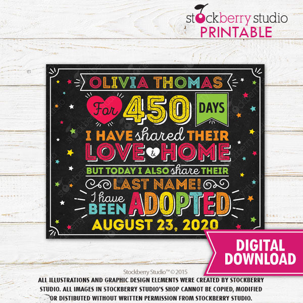Foster Care Adoption Announcement Sign