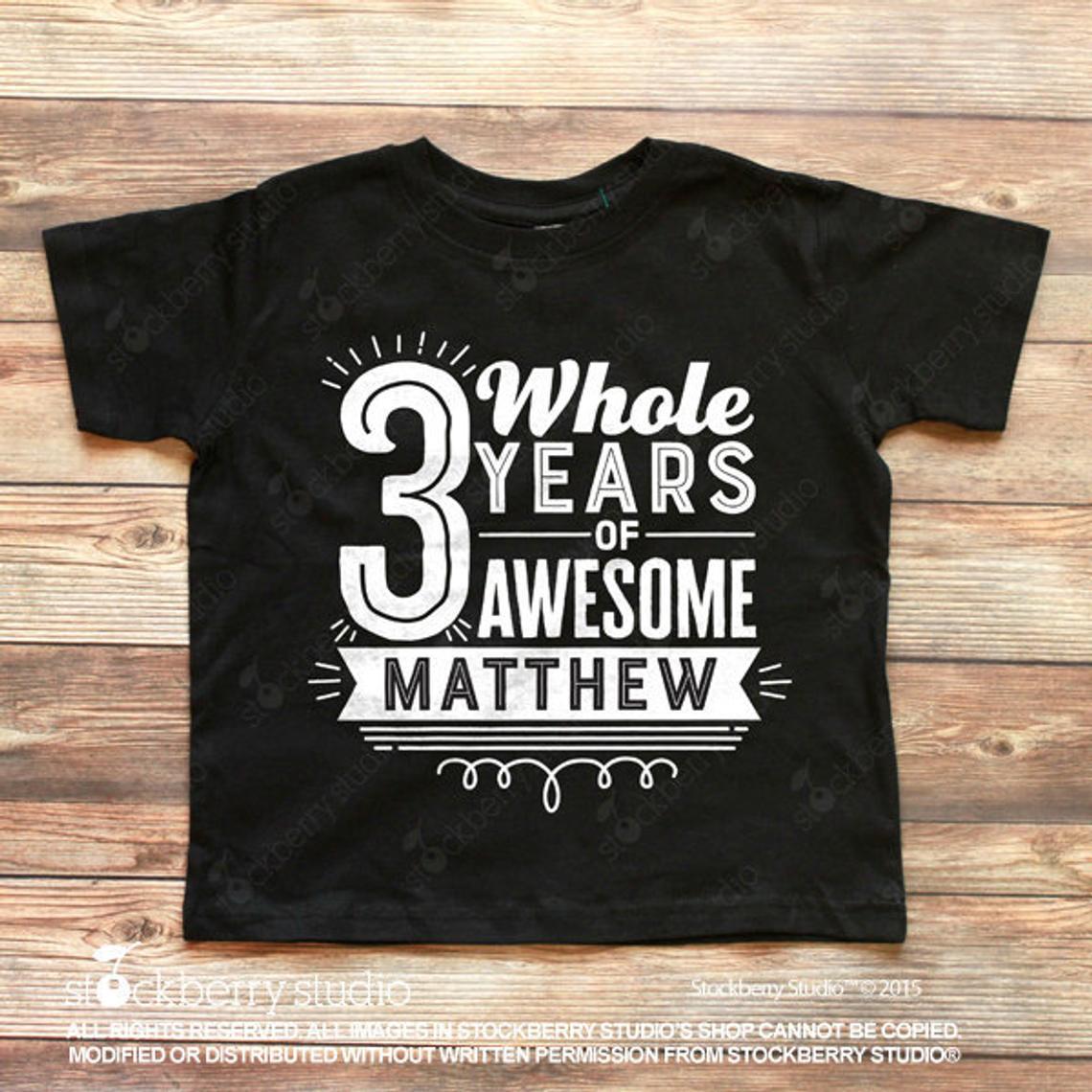 3rd Birthday Shirt (any age) - Stockberry Studio