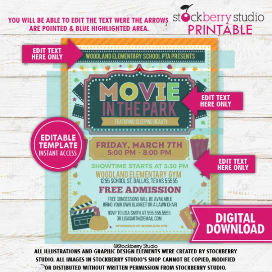 Fall Movie Night Flyer