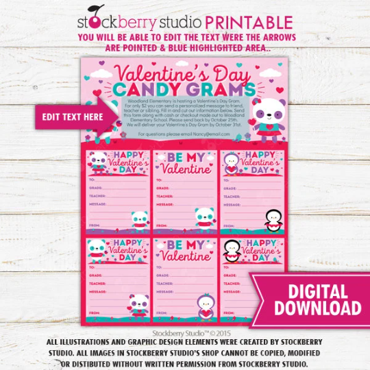 Valentines Day Candy Gram