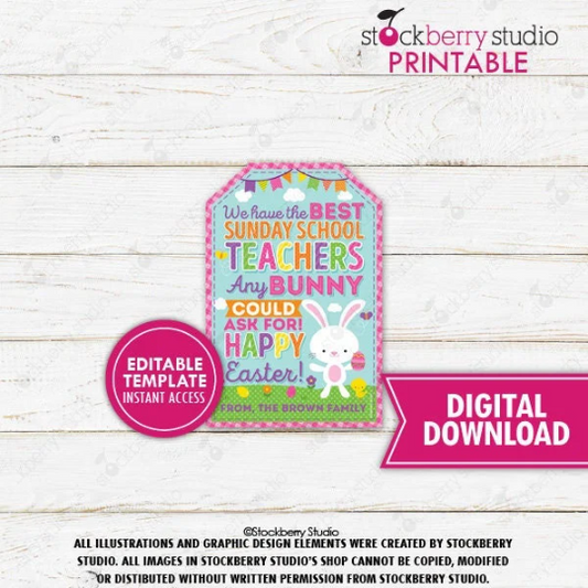 Easter Sunday School Teacher Gift Tag