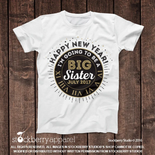 New Years Pregnancy Announcement Shirt