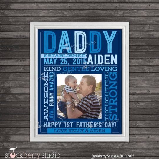 Father's Day Gift Wall from Kids - Personalized - Stockberry Studio