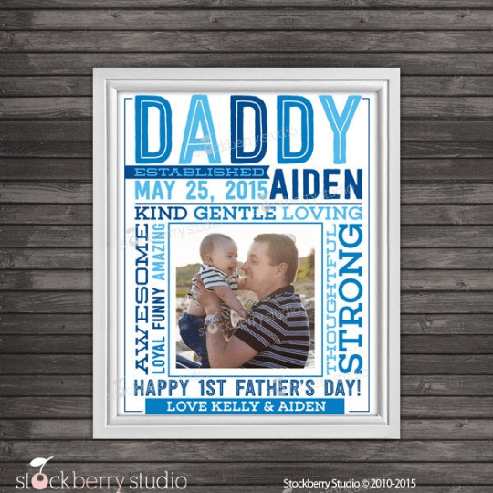 Father's Day Gift Wall from Kids - Personalized - Stockberry Studio
