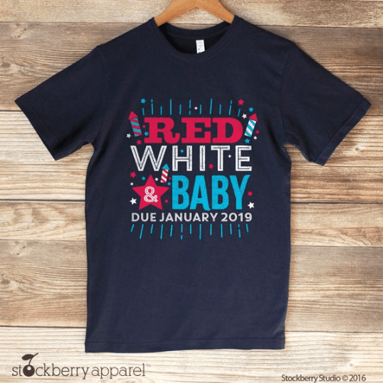 4th of July Pregnancy Shirt - Stockberry Studio
