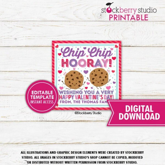 Valentine's Day Cookie Gift Tag