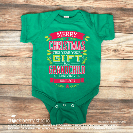 Christmas Pregnancy Announcement to Grandparents - Stockberry Studio