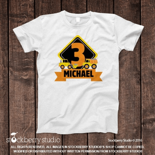 Construction Birthday Shirt - Stockberry Studio