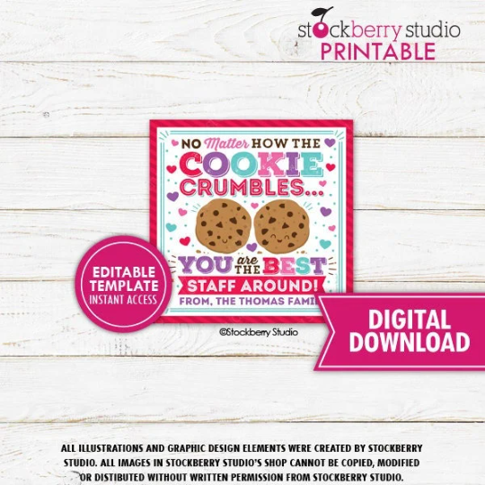 Valentine Cookie Crumble Gift Tag