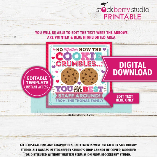 Valentine Cookie Crumble Gift Tag