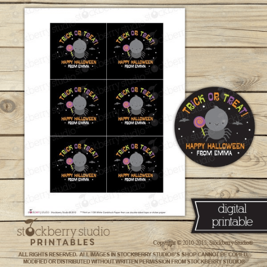 Halloween Favor Tags - Printable - Stockberry Studio
