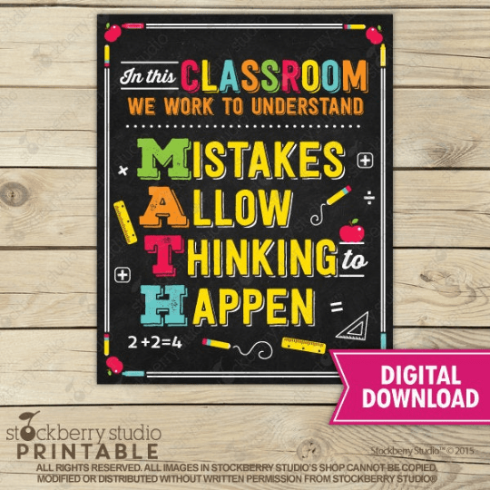 Math Teacher Classroom Poster – Stockberry Studio