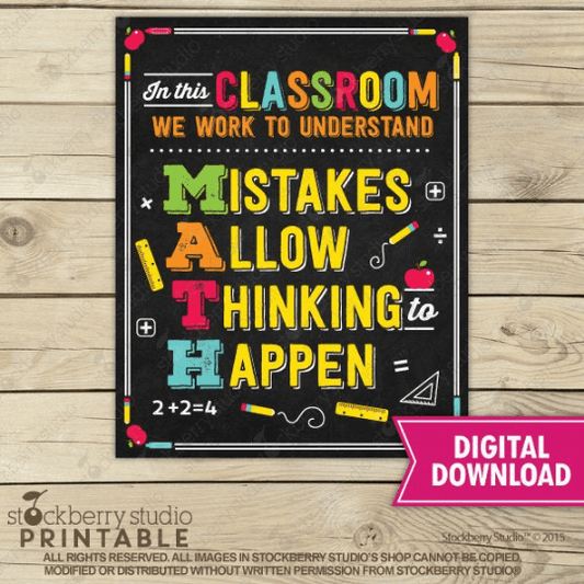 Math Teacher Classroom Poster - Stockberry Studio