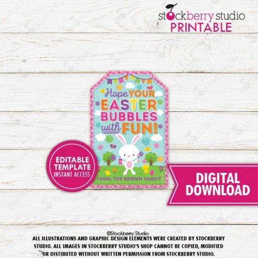 Easter Bubbles Gift Tag