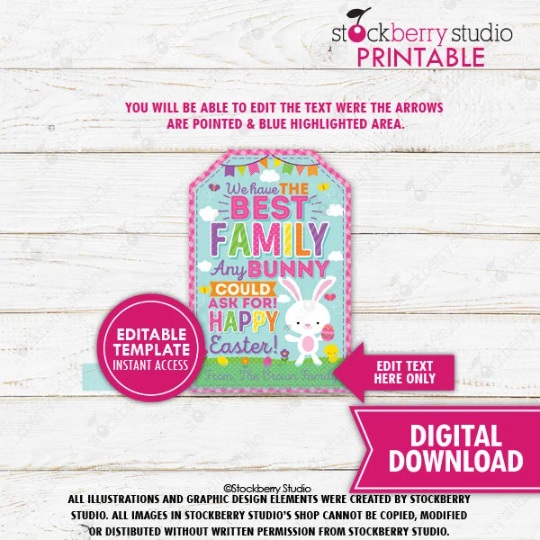 Easter Family Gift Tag
