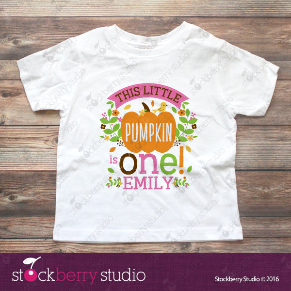 Little Pumpkin Birthday Shirt Personalized