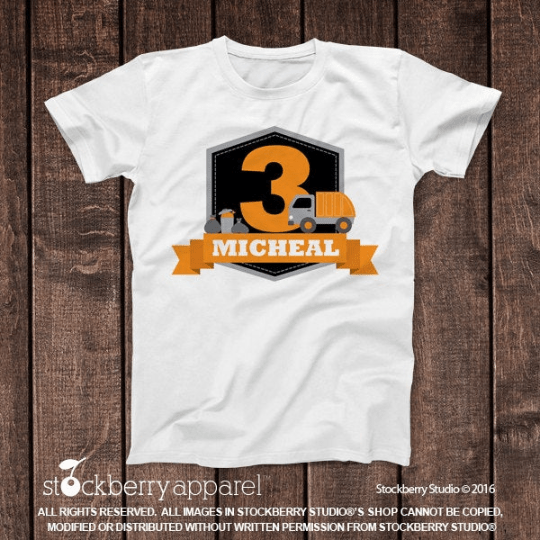 Garbage Truck Birthday Party T-shirt - Stockberry Studio
