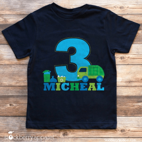 Garbage Truck Birthday Party T-shirt - Stockberry Studio