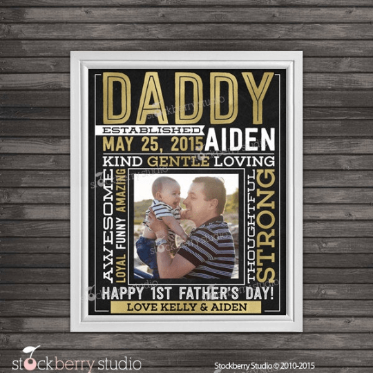 Father's Day Gift Wall from Kids - Personalized - Stockberry Studio