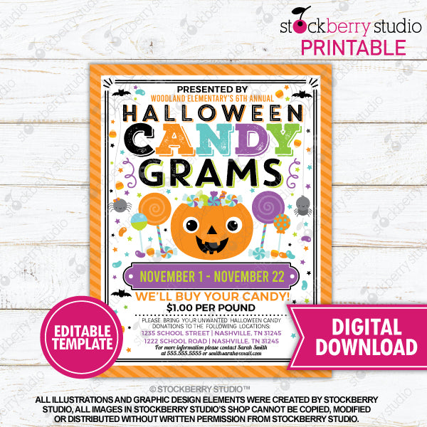 Halloween Candy Drive Flyer