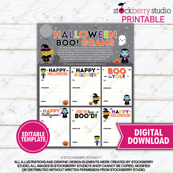 Halloween Candy Gram Flyer