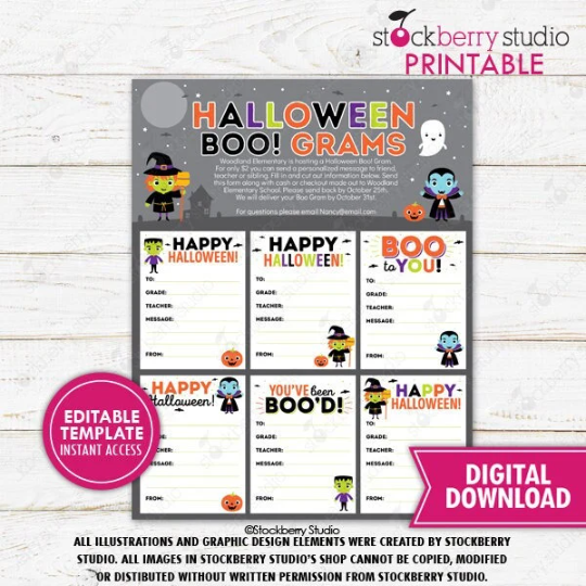 Halloween Candy Gram Flyer