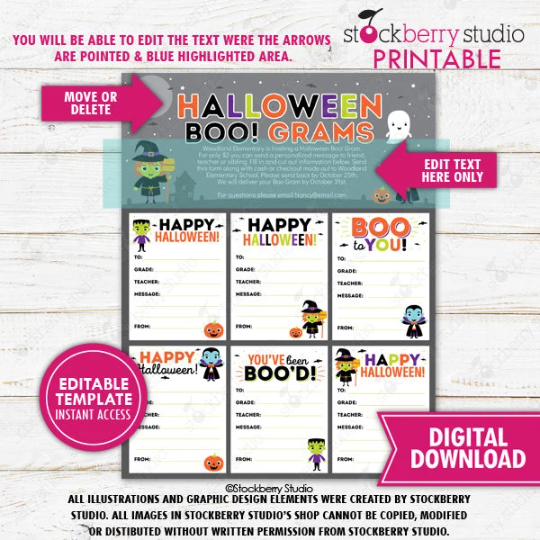 Halloween Candy Gram Flyer
