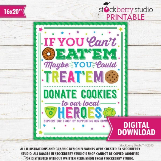 Girl Scout Heroes Cookie Booth Sign